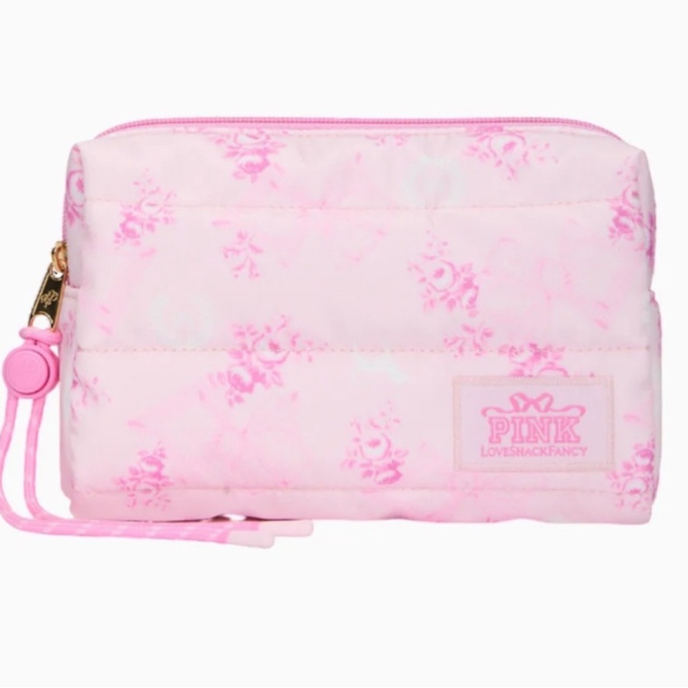 LOVESHACKFANCY X PINK MAKEUP BAG